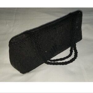 Vintage black La regale beaded mini bag / purse.